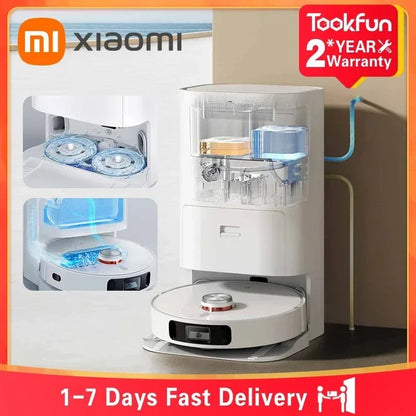 NewXIAOMI MIJIA Omni Robot Vacuum Cleaners 1S B116 Mop Smart Base Dirt Disposal Machine Dust Collection Self Cleaning Empty Dock