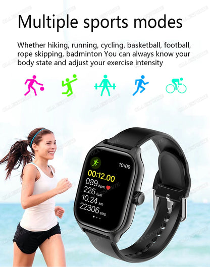 Smart Watch Men 2.01 Inch AMOLED Screen Waterproof Multiple Sport Mode Fitness HD Bluetooth Calls Smartwatch Men Women Bracelet