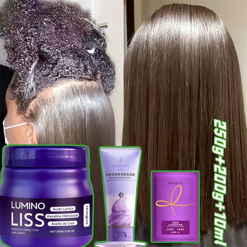 Protein Straightening Cream Nourishes Softens Hair Creating Silky Smooth Hair Repair Frizz Curls Naturally Without Damaging Hair