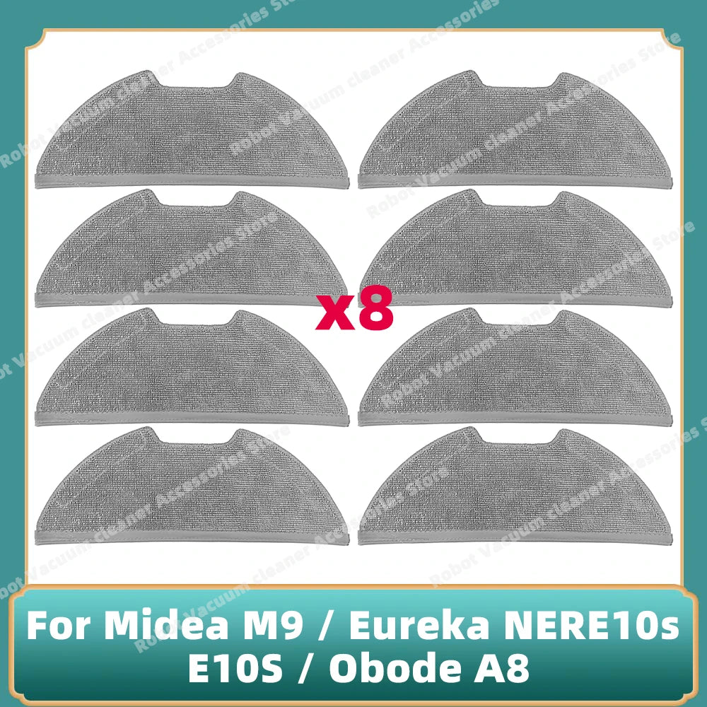 Compatible For Midea M9 / Eureka E20 Plus / Eureka NERE10s E10S / Obode A8 / VCR S10 Plus Main Side Brush Filter Mop Cloth Parts