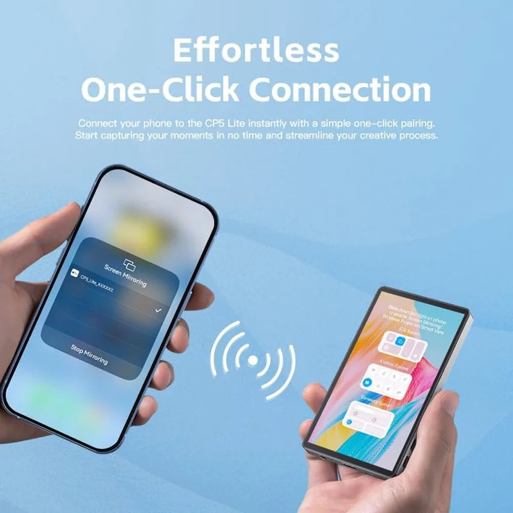 Phone Selfie Monitor Screen Wireless Magnetic Mount Vlog Phone Rear Camera Selfie WiFi Bluetooth Connection for Selfie Live