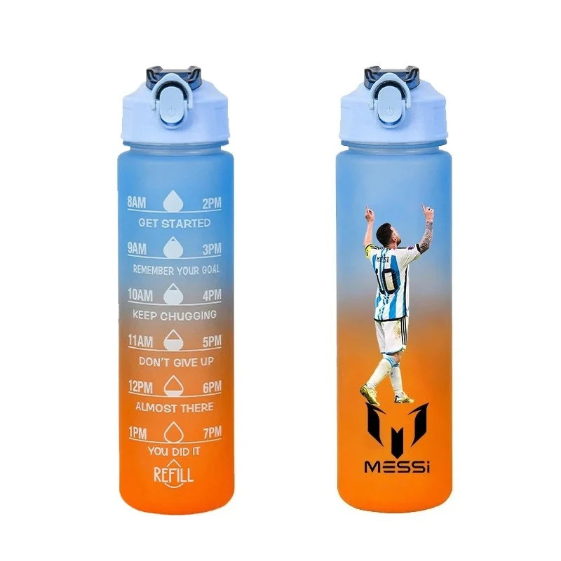 750ml CR7 Sports Water Bottles Anime Football Star Ronaldos Frosted Bottle Outdoor Travel Gym Fitness Jugs Portable Drinking Cup