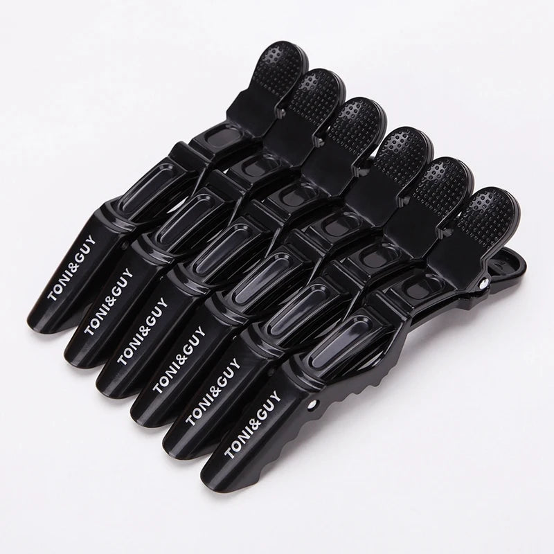 Hot 6pcs/lot Plastic Hair Clip Hairdressing Clamps With 1 Roll Disposable Haircut Necks Hairdressing Collar Hairdressing Set
