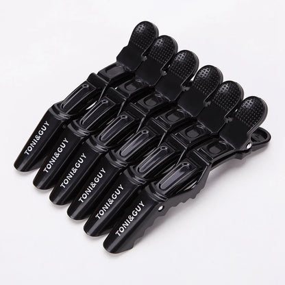 Hot 6pcs/lot Plastic Hair Clip Hairdressing Clamps With 1 Roll Disposable Haircut Necks Hairdressing Collar Hairdressing Set