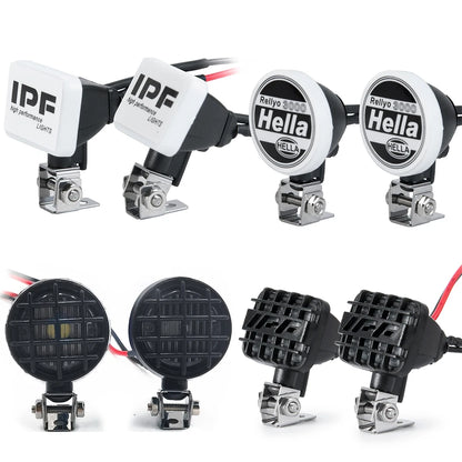 MIBIDAO 2/4LED RC Car Roof Light Round Lamp Spotlight For 1/10 Axial SCX10 II 90046 TRX4 Tamiya CC01 D90 D110