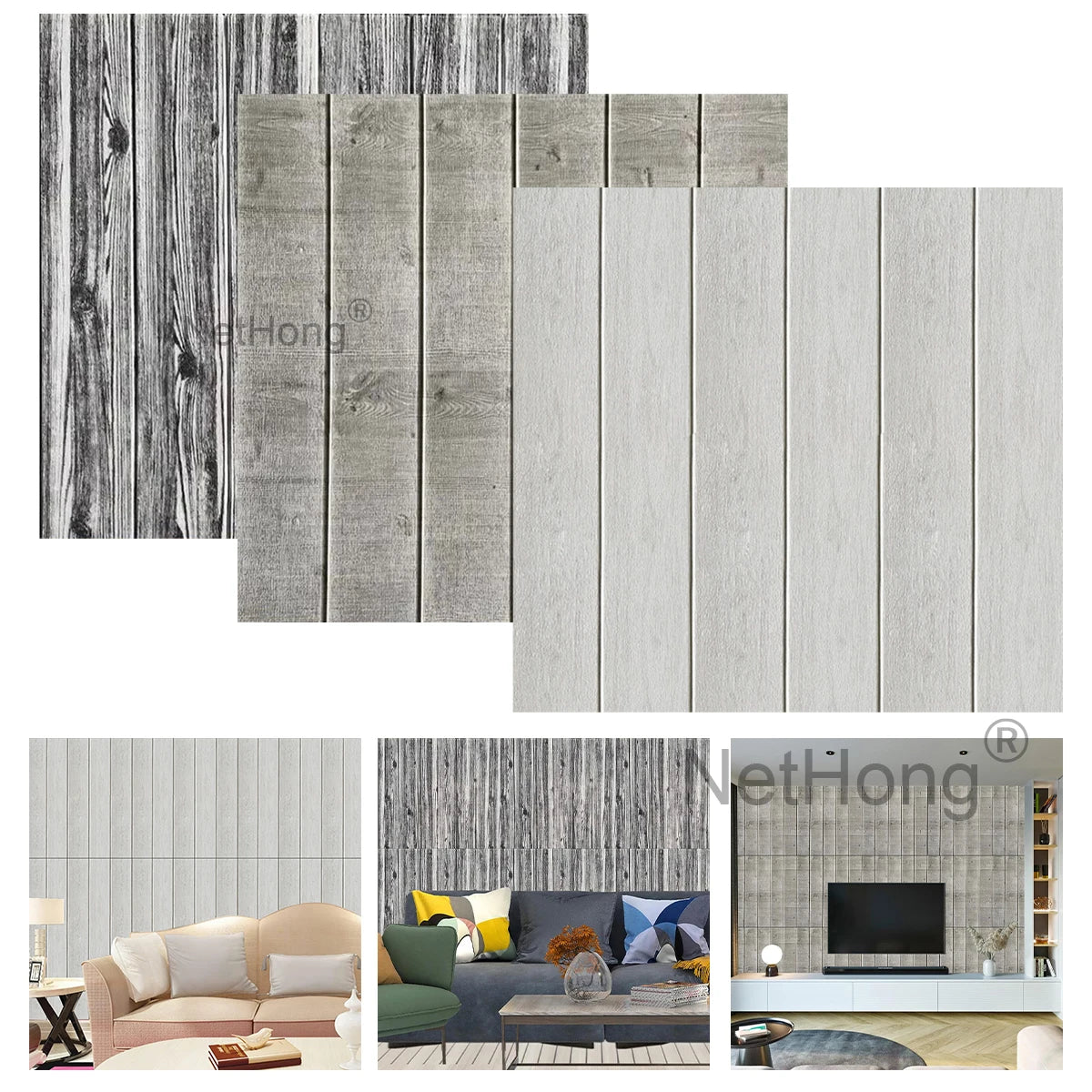 Waterproof Brick Stone Wallpaper Self Adhesive Vinyl Wall Decor Sticker 70*77cm