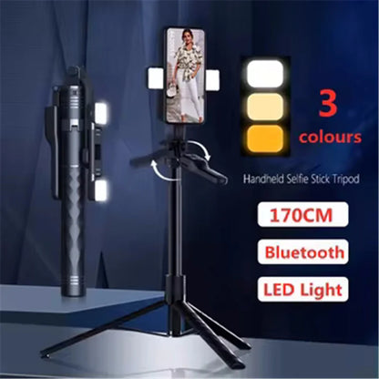 Roreta K28 Long Wireless Selfie Stick Tripod Stand Foldable Monopod With Remote shutter For Smartphones TIKTOK Shooting Live
