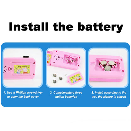 Peppa Pig Simulated Folding Mobile Phone Toys Kids Early Education Toddler Playing House Emulation Sound Light Music Child Gifts