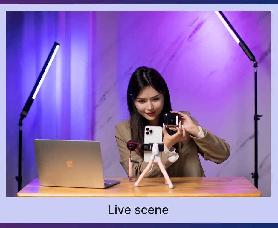 Ulanzi VL119 Stick Light RGB Handheld Wand Tube LED Video Light CRI 95+ 2500K-9000K 2000mAh Photography Lighting Fill Lamp