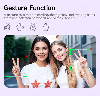 C22 AI Face Tracking Handheld Gimbal Stabiliser 360° Rotation Shoot Selfie Stick Tripod for Mobile Phone, 1/4'' Screw for Camera