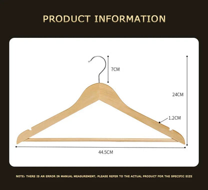 10/50/100Pcs Solid Wooden Clothes Hanger Clothes Scarf Hat Holder Closet Storage Wardrobe Organizer Bedroom Space Saving