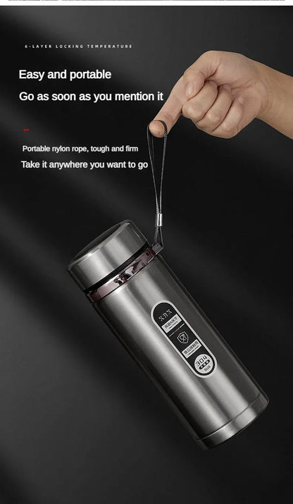 500ML-1Liter Stainless Steel Thermos Bottle with LED Temperature Display Sus304 Tea Water Bottle Vacuum Flask Portable Cups