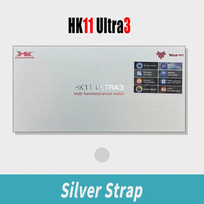 HK11 Ultra 3 Smart Watch Amoled Screen 2GB AI Translate Local Album Music  Sports Watch Men's Smart Watch HK10 Ultra3max Upgrade