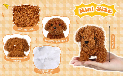 12-24PCS Teddy Dog Plush Toys Stuffed Puppy Dogs Soft Poodle Doll Animal Pet Toy for Adopt a Puppy Party Favors Birthday Gfits