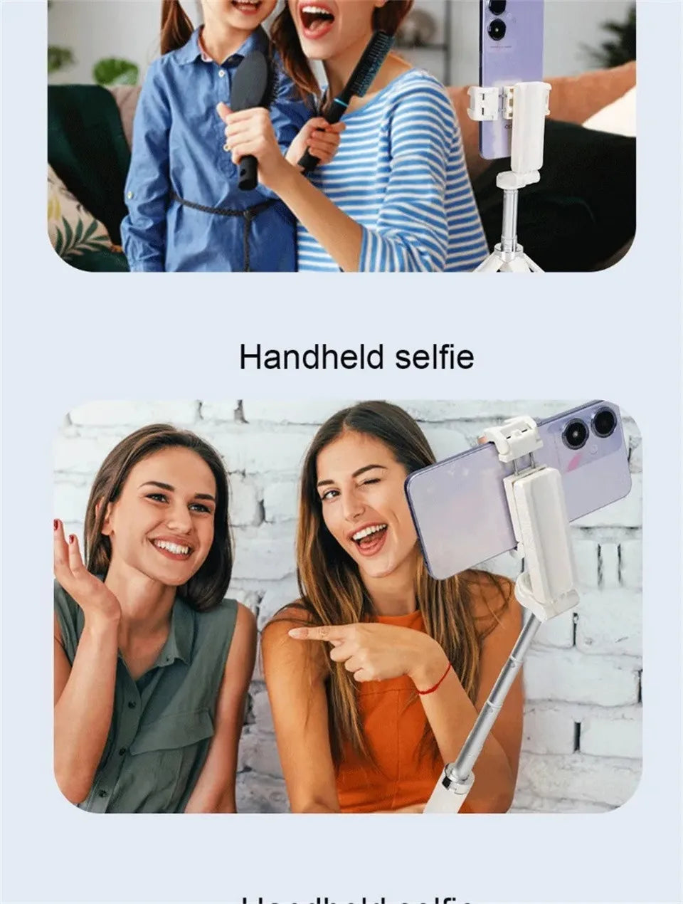 FANGTUOSI Mini Selfie Stick Portable Phone Holder Shooting Aid Versatile Integrated Design Bluetooth Remote For Live Broadcas