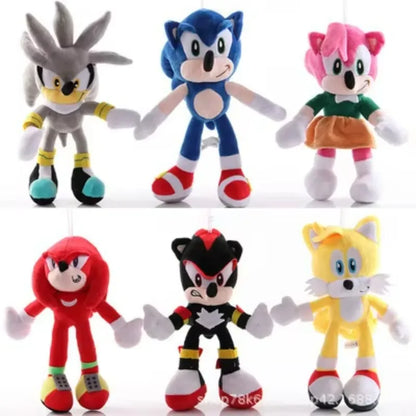 Sonic 20cm Plush Doll Cute Anime Figure Hedgehog Soft Stuffed Toys Ornaments Backpack Pendant Decoration Children Birthday Gifts