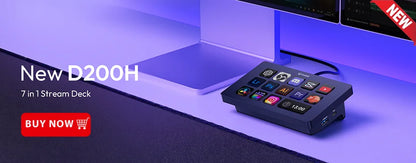 Ulanzi D200 Stream Deck Keyboard 13 LCD Keys All Customizable for Gaming Boardcast Livestreaming Office Content Creation YouTube