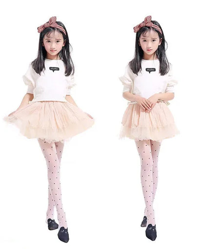 1/4Pcs/Lot Summer Spring Candy Color Cartoon Girls Pantyhose Ballet Dance Tights For Kids Stocking Children Velvet Pantyhose