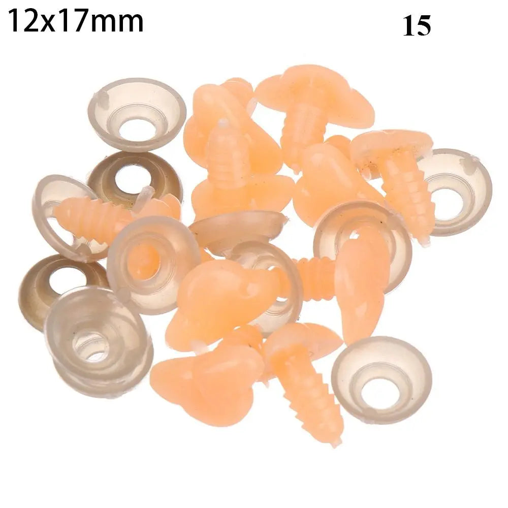 10Pcs Plastic Nose Crafts Doll Triangle Noses Oval Safety Noses Pigs Noses Plush Animal Nose DIY Animals Buttons For Dolls Fox