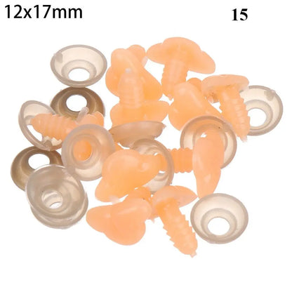 10Pcs Plastic Nose Crafts Doll Triangle Noses Oval Safety Noses Pigs Noses Plush Animal Nose DIY Animals Buttons For Dolls Fox