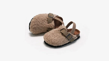 Kids Fleece Slippers - Warm Plush Clogs for Boys & Girls | Soft Sole Baby Shoes