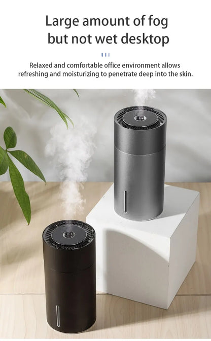 LED Light Aromatherapy Machine Humidifier Diffuser for Car Small Air Humidification Home and Bedroom Big Spray 260ml