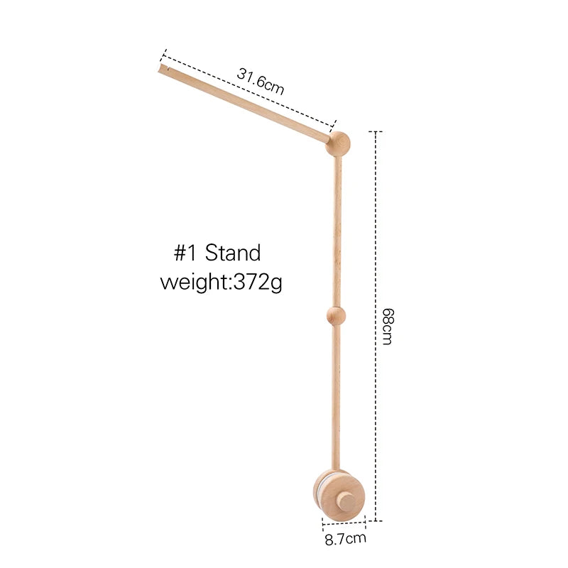 Baby Crib Mobile Bed Bell Toys Musical Rattle Educational Toys Bed Bell Newborn Mobile Bed Bell Bracket Baby Hanging Toys Holder