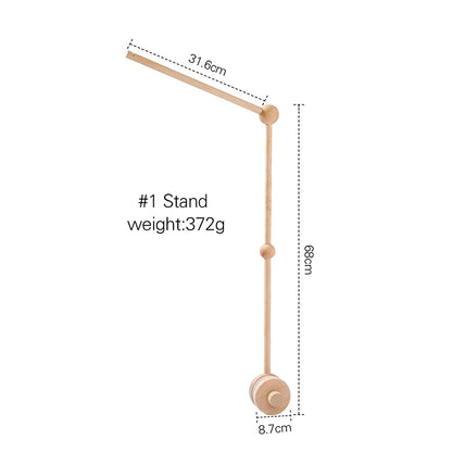 Baby Crib Mobile Bed Bell Toys Musical Rattle Educational Toys Bed Bell Newborn Mobile Bed Bell Bracket Baby Hanging Toys Holder