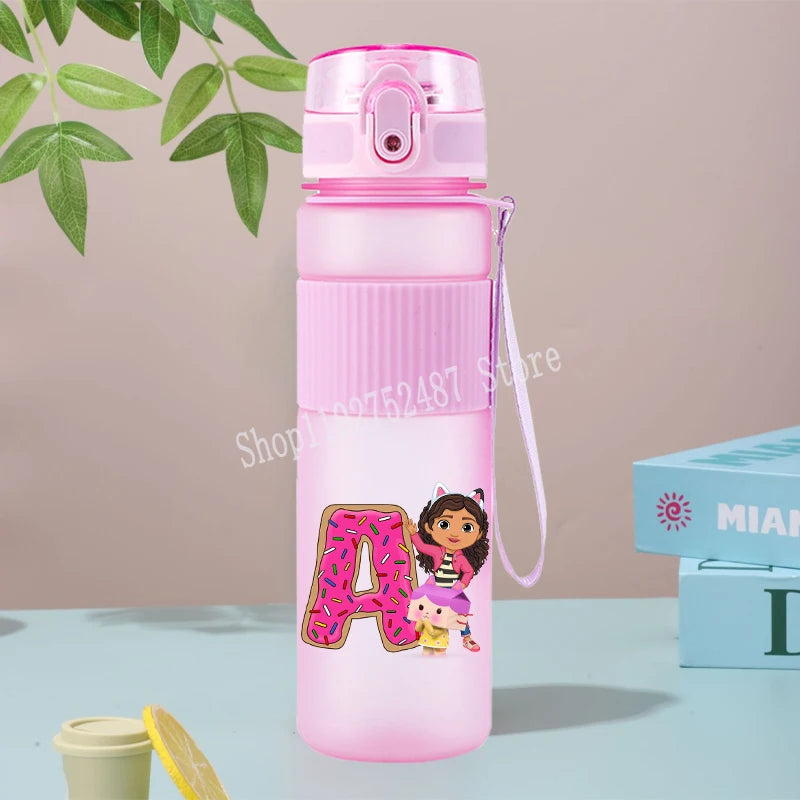 Gabby Dollhouses Cute Water Bottles 550ml Girls Kawaii Cup Kids School Outdoor Sport Flasks Women Office Home Plastics Mug Gift