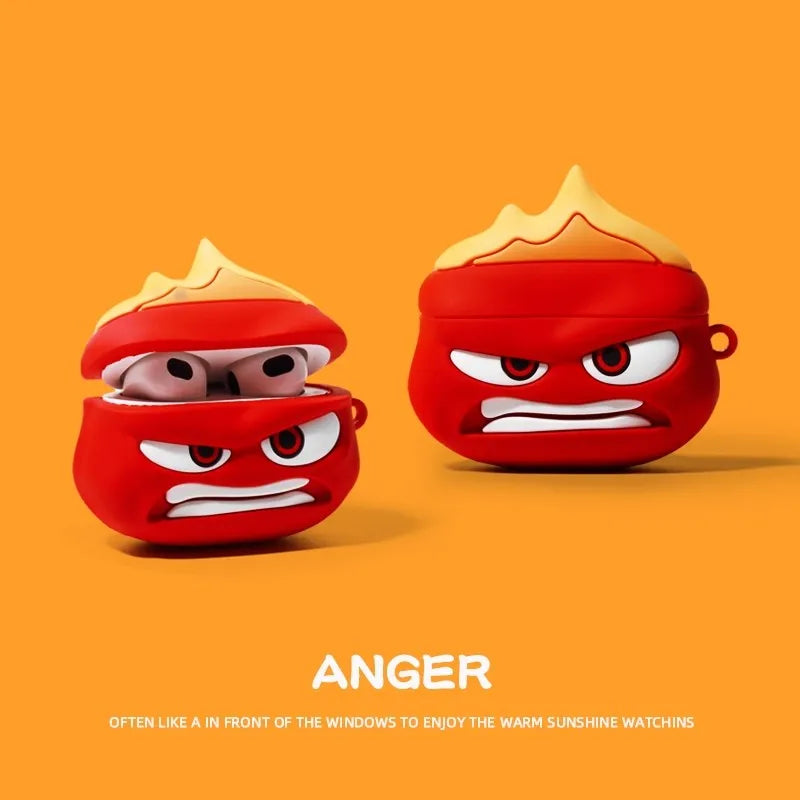 Anger Silicone Earphone Case Accessories Cover For Airpods 1 2 3 4 Pro Pro 2 Pro 3
