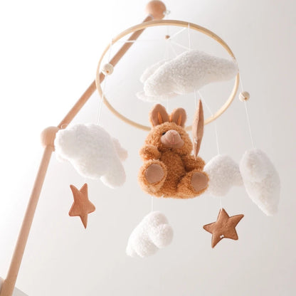 Baby Crib Mobile Bed Bell Toys Musical Rattle Educational Toys Bed Bell Newborn Mobile Bed Bell Bracket Baby Hanging Toys Holder