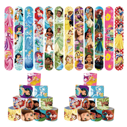 Disney Princess Slap Bracelet Party Favor Girls Kids Birthday Party Gifts Bag Filling Material Princess Theme Party Decorations