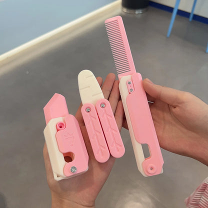 Gravity Folding Claw Knife Radish Knife 3d Printing Gravity Knife Small Radish Knife Push Card Decompression Fidget  Mini Toy