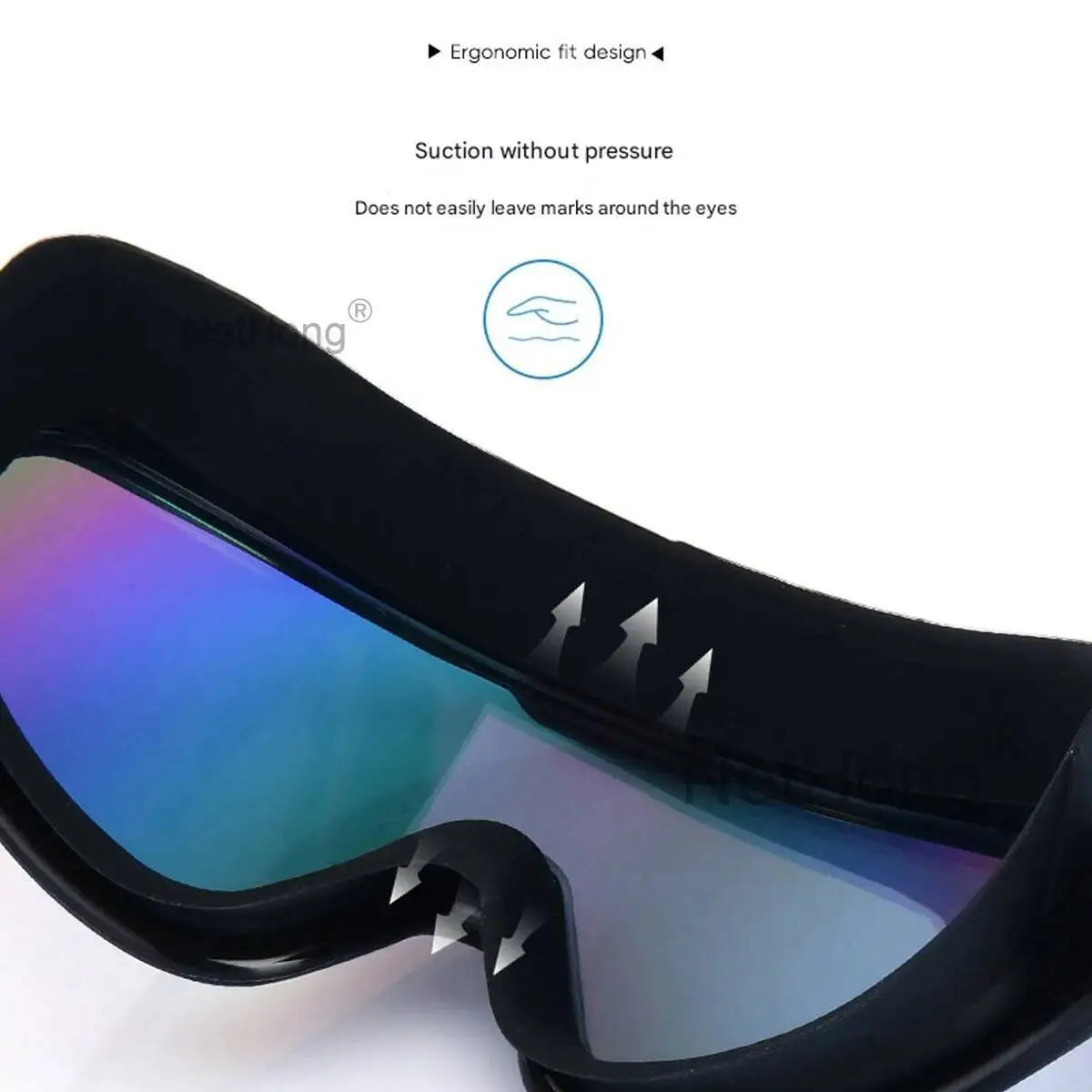 Anti Fog Swimming Goggles UV Glasses Adjustable Earbuds Adult Eye Protect~