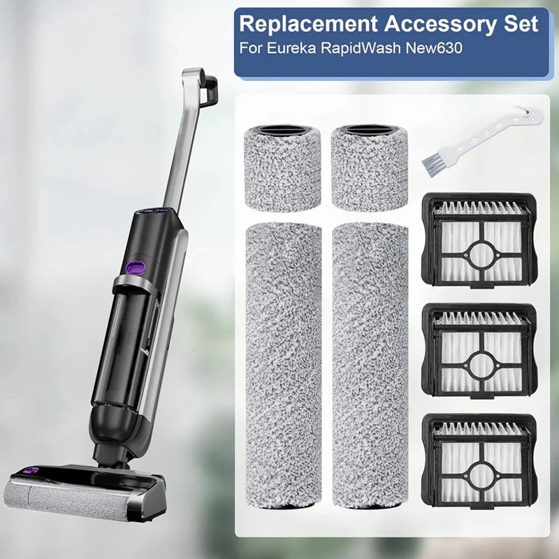 ABNO-For Eureka Rapidwash New630 Robot Vacuum Main Roller Brush Hepa Filter Replacement Parts Accessories