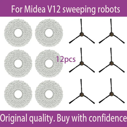 For Midea V12  Eureka J12 Ultra Robot VacuumThe consumables such as the main brush dust bag side brush cloth and filter screen
