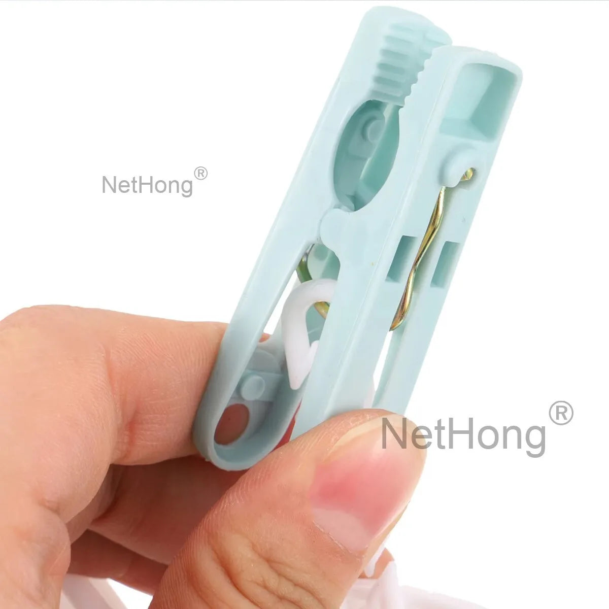 16 Pegs Thickened Laundry Clip Underwear Socks Hanger Airer Cloth Dryer Rack UK