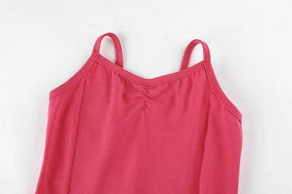 New Girls Camisole Ballet Leotard Dancewear Cotton Gymnastics Leotard Strap Ballet Leotard Dress
