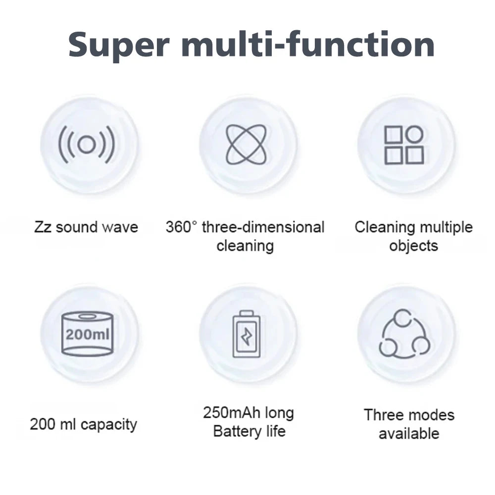 15W Ultrasonic Cleaner for Dentures Professional Ultrasonic Cleaning Machine for Dental Jewelry Watch Eye Glasse Makeup Brush