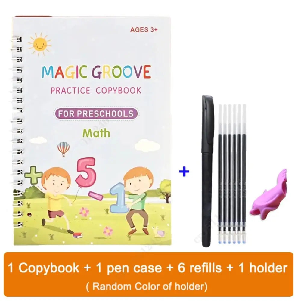 Writing Exercise Books English Groove Magic Practice Copybook Children's Book Learning Numbers Letters Alphabet Calligraphy Gift
