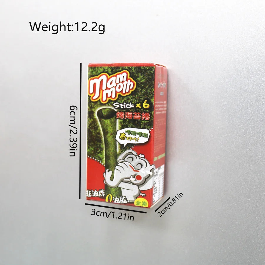 South Korean Ins Cute And Interesting Simulation Of Small Snacks Miniature Refrigerator Sticker Magnetic Magnet Decoration Gift