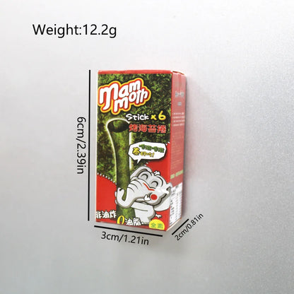 South Korean Ins Cute And Interesting Simulation Of Small Snacks Miniature Refrigerator Sticker Magnetic Magnet Decoration Gift