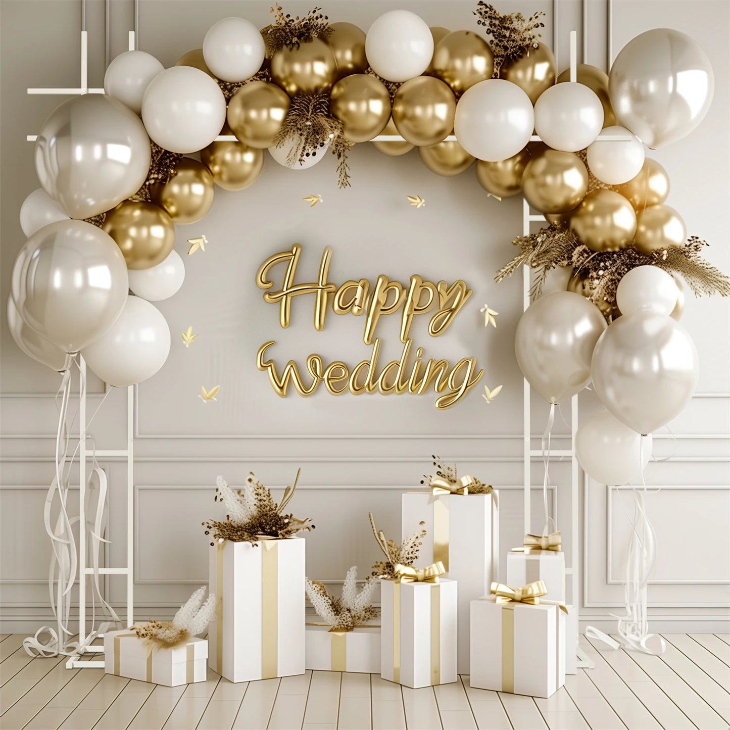 93 Inch Heavy Duty Wedding Arch Garden Plant Archway Backdrop Stand for Outdoor Party Ceremony