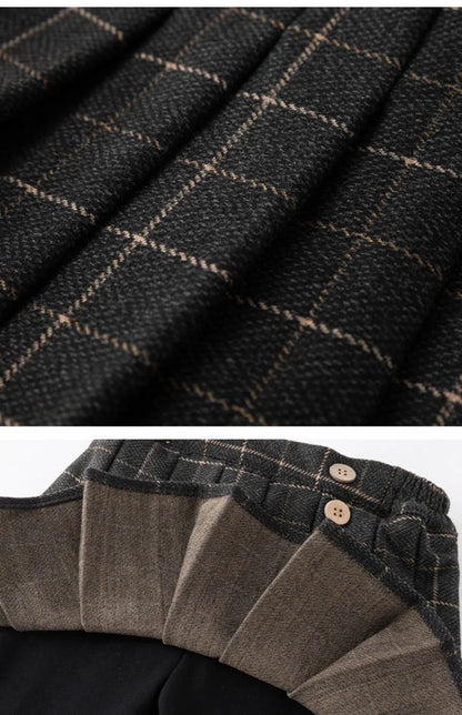 Girls Fleece Skort - Thickened Winter Leggings with Poodle Skirt | Warm Autumn & Winter Bottoms