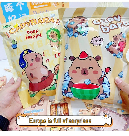New Creative Capybara Stationery Set Blind Bag Cute Cartoon Pencil Stationery Eraser Learning Supplies Student Prize Gift Suppli
