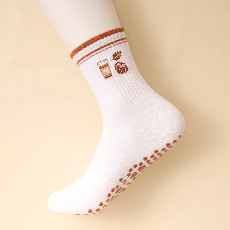 1pairs of women's Pilates socks, soft and comfortable, high elasticity and non restrictive, suitable for all seasons