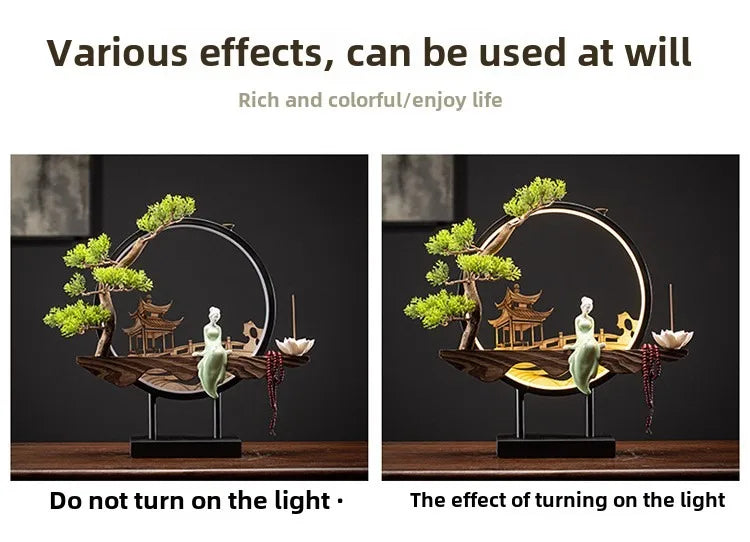 Hot Sell Backflow Incense Burner Home Decor Light Circle for Zen Yoga Meditation home fragrance Aromatherapy Festival Gift