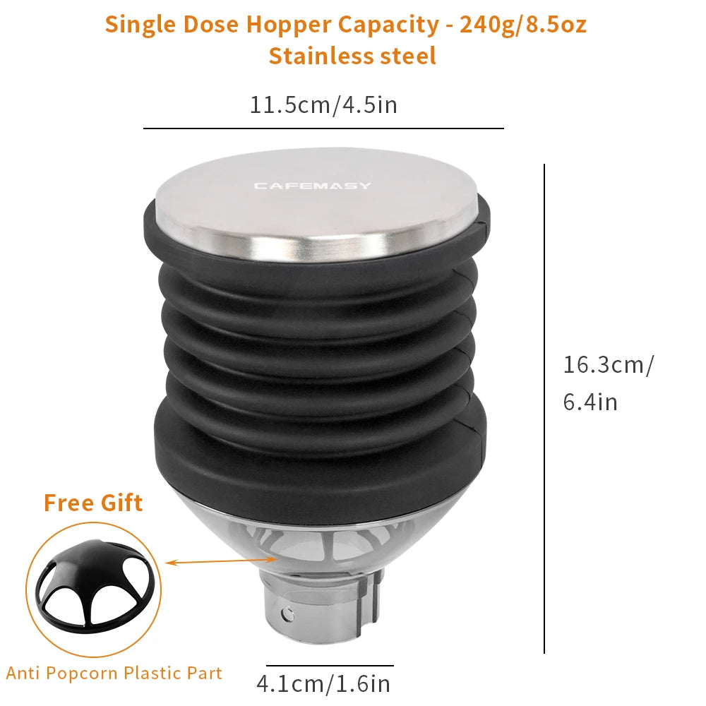 CAFEMASY Coffee Beans Grinder Single Dose Hopper And Bellows Coffee Grinder Bean Bin Blowing Cleaning Tool For Eureka Mignon