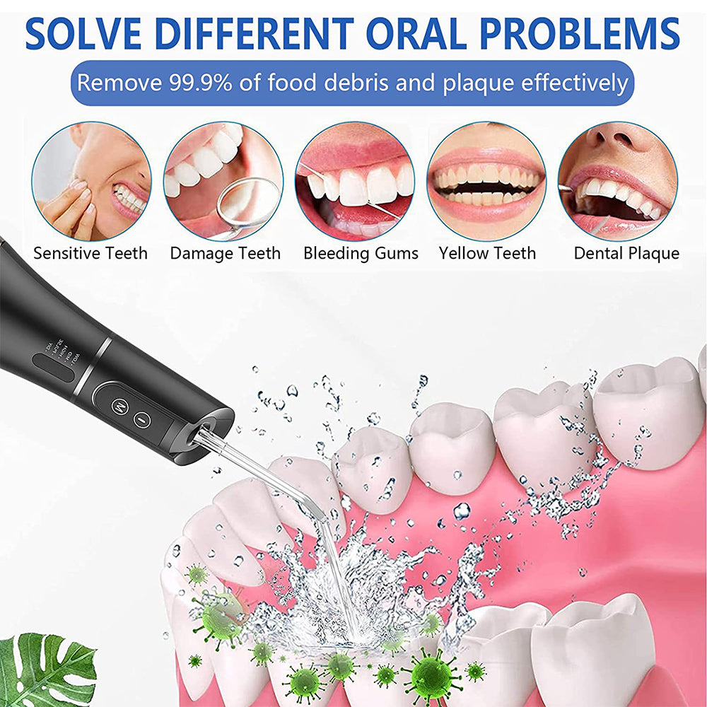 Mouth Washing MachineFloss,Oral Irrigator Portable Water Flosser Rechargeable 5 Modes 400ML Dental Water Jet for Cleaning Teeth