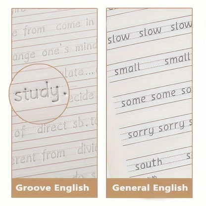 Reusable Italic Script Practice Copybook - English Alphabet & Calligraphy Handwriting Book for Improved Penmanship, Mixed Colors